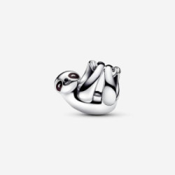Sloth sterling silver charm with brown a - 793331C01