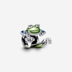 Frog sterling silver charm with transpar - 793342C01