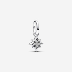 Star sterling silver mini dangle with cl - 793370C01