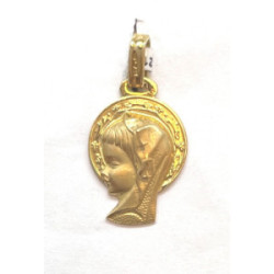 Medalla oro 750 mls (18 K) Virgen Maria 14 x 20 mm