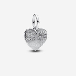 Engravable love heart sterling silver da - 793604C01