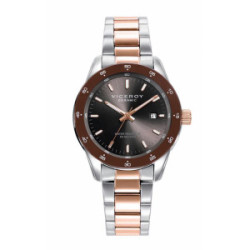 RELOJ ACERO IP ROSA Y CERAMICA BRAZALETE - 401246-17