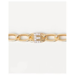 Pulsera Pd Paola Letra E Plata Chapda - PU01-542-U