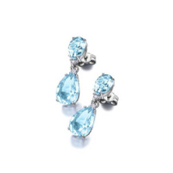 Pendientes  Aguamarina y Diamantes - GB035OBAG.00