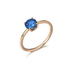 Anillo con Topacio London Blue y diamant - GA030TL.13