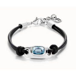 Pulsera Uno de 50 cristal azul - PUL2480AZCMTL0M