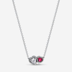 Hearts sterling silver collier with cher - 393632C01-45